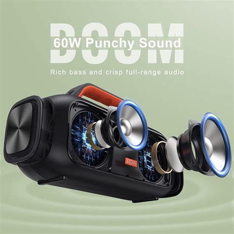 Buy DOSS E-go II Portable Bluetooth Speaker Black Bundle Extreme Boom ...