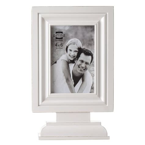 Prinz Dillon Sanded Edge White Wood Pedestal Frame, 4 by 6-Inch ...