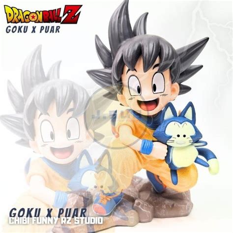 Jual Action Figure Goku X Puar Statue Dragonball Dbz Rz Studio Chibi ...