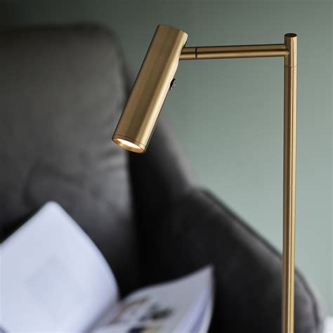 Stanbury - Adjustable Reader Floor Lamp - Brass - Lightbox
