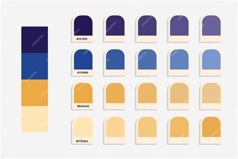 Premium Vector | Dark purple blue yellow color palette cold colors ...