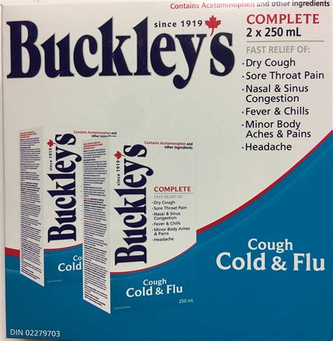 Amazon.com: BUCKLEY'S Complete Cough Cold and Flu 250ML Bottle 2 Pack Fast Relief of Dry Cough ...