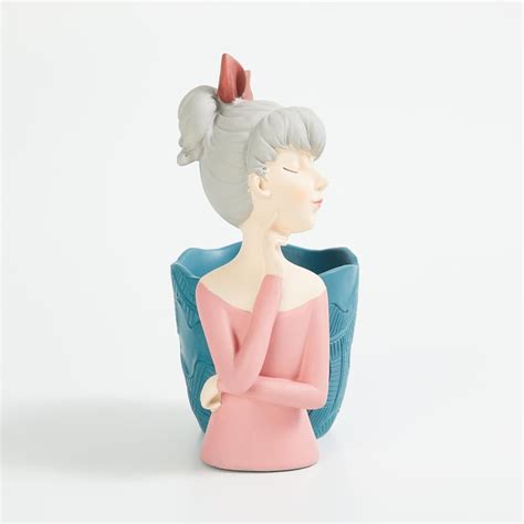 Buy Souvenir Polyresin Lady Figurine with Pen Holder from Home Centre ...