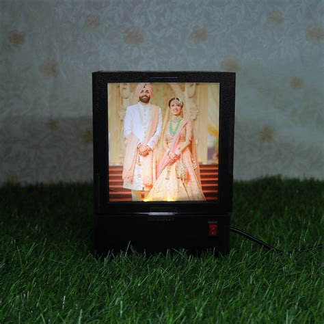 Customized Wooden Rotating Photo Lamp - love craft gift