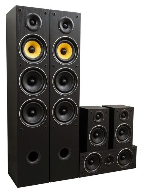 TAGA HARMONY TAV-506 540W 5.0 Channel Wired Speaker Systems - Black ...