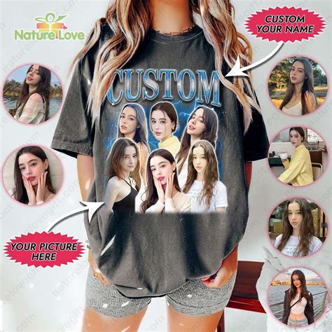 Custom Girlfriend Shirt With Photos Bootleg Gothic Style Rap Tee - The ...