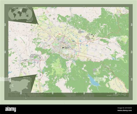 Grad Sofiya, province of Bulgaria. Open Street Map. Locations and names ...
