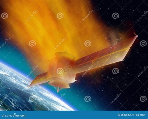 Satellite Reentry stock illustration. Illustration of burn - 26825276