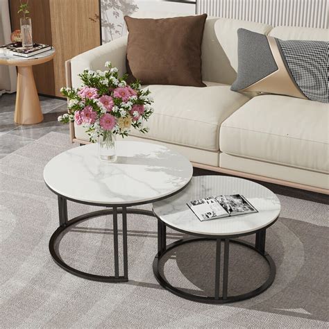 Classic Designer Round Coffee Table Set of 2 – Creator Handicrafts