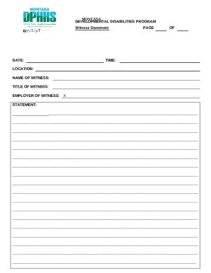 50 Professional Witness Statement s & Templates ? Doc Template | pdfFiller