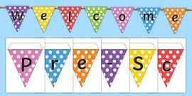 👉 First Day Of Preschool sign - Welcome Sign - Twinkl