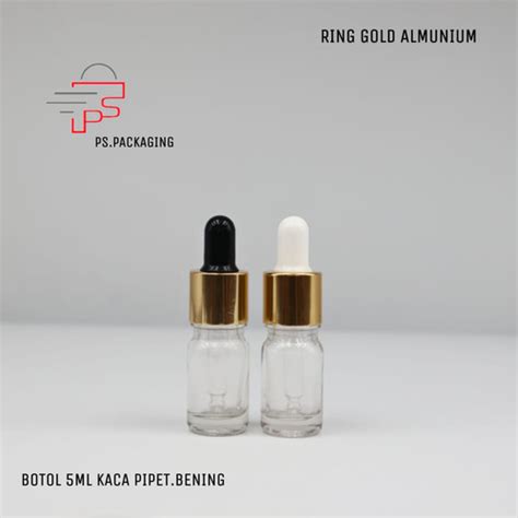 Jual BOTOL 5ML KACA PIPET TEBAL - BOTOL BENING RING GOLD ALMUNIUM ...
