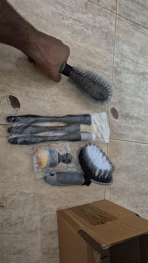 Car Detailing Brush Kit, Drill Brush Attachments Set, Soft Bristle Car ...