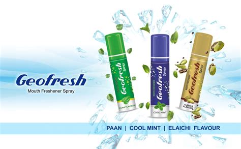 Geofresh Ayurvedic Instant Mouth Freshener Spray 15G (PAAN-ELAICHI-MINT ...
