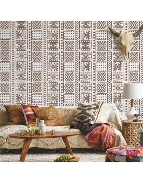 craftreat-african-mud-cloth-stencil-for-walls,-african-pattern-stencil ...