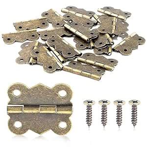 BokWin 40PCS Antique Brass Butterfly Hinge 1 inch Hinges Antique Small ...