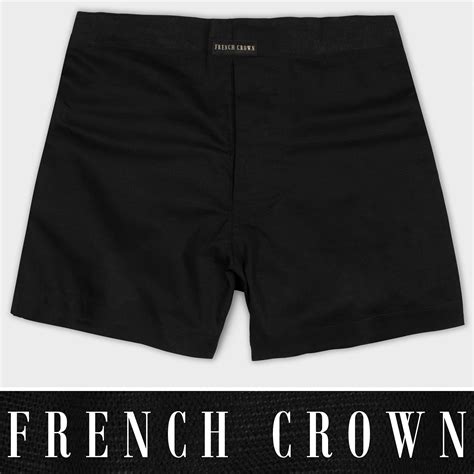 Jade Black Plain-Solid Premium Linen Boxers For Man