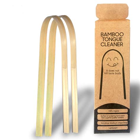 INDIAN CLOUD Bamboo tongue cleaner for adults | Suitable for Sensitive ...