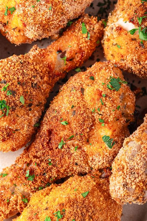 Breaded Chicken Drumsticks | Baked Bree