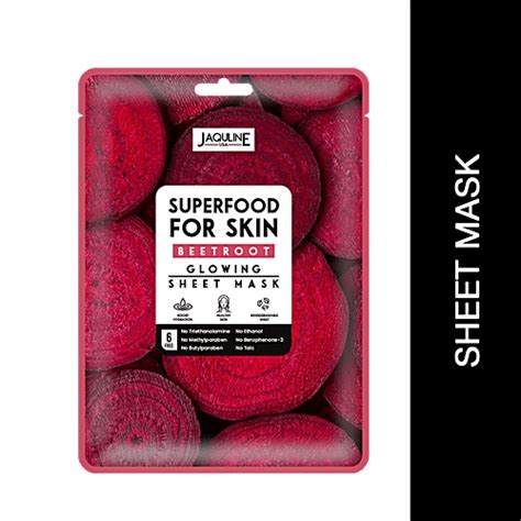 Buy Jaquline USA Superfood Sheet Mask - Beetroot, For Glowing Skin ...