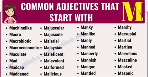 800+ Cool Adjectives That Start with M You Should Learn - English Study ...