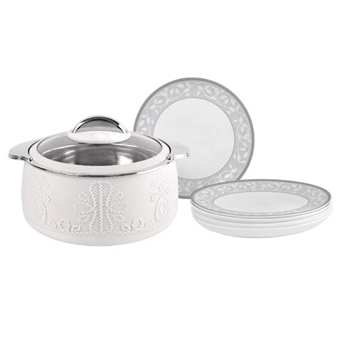 Cello Royale Sterling Silver Opalware Hot Snack Set with Quarter Plate ...
