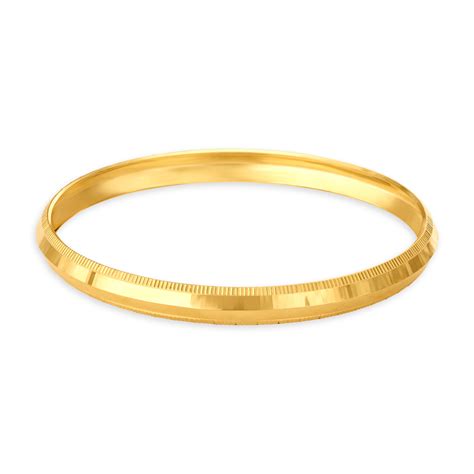 Eclectic Yellow Gold Ridged Bangle