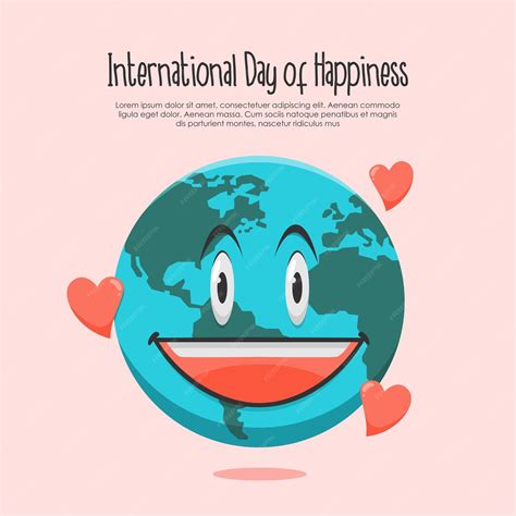 Vector international day of happiness day poster template | Premium Vector