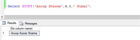 Image result for SQL Server Stuff Function