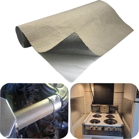 Titanium Adhesive Backed exhaust heat shield 2500 Degrees High Temp ...