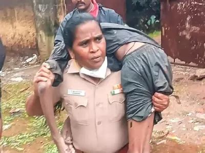 Woman Cop Carries Unconscious Man On Shoulders