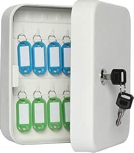 DARKNESS Security Metal Key Box with 20 Tags, Small Adjustable Wall ...