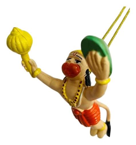 P. N. STORE Good Life Flying Lord Hanuman Idol Car Hanging Ornament Car ...