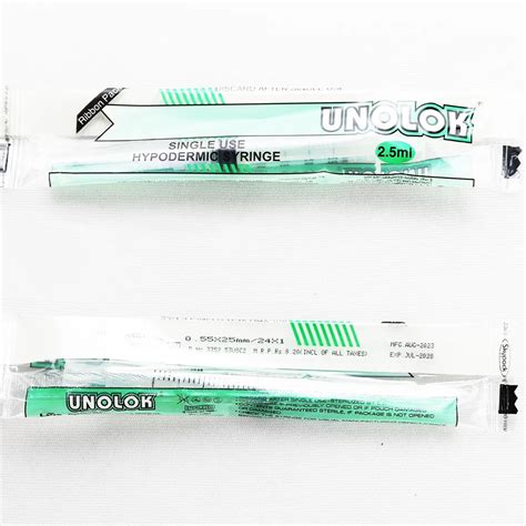 Buy HMD Unolok Syringe 2.5ml | 24 Gauge | 1 Inch Needle – Oralkart