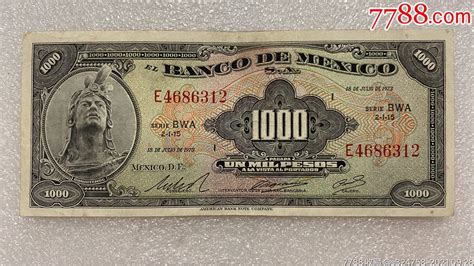 墨西哥1973年1000比索纸币-价格:168元-se82866936-外国钱币-零售-7788收藏__收藏热线