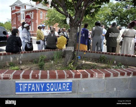 A sign marks the square at the corner of N. Rosedale Street and ...