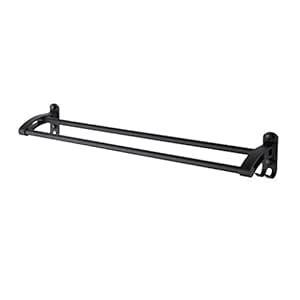 ARTISOUL 59 Cm Aluminum Black Matte Bathroom Towel Rack with Hooks ...