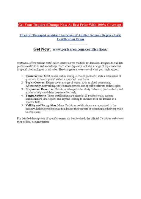 Physical Therapist Assistant Associate of Applied Science Degree (AAS ...