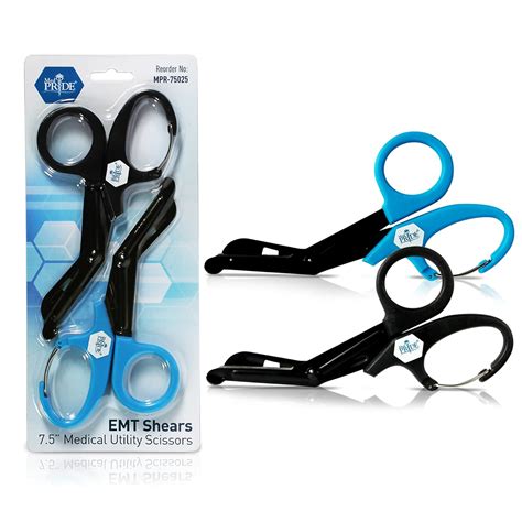 Buy MED PRIDE EMT 7.5” Trauma Shears with Carabiner [2-Pack] Surgical ...