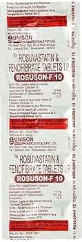 Rosuson-F 10 - Strip of 10 Tablets - Price History