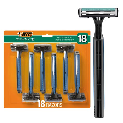 BIC Sensitive 2 Disposable Razors for Men With 2 Blades for Sensitive ...