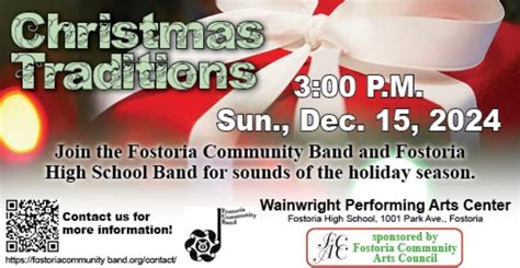 Christmas Traditions, Fostoria Performing Arts Center, 15 December 2024 ...