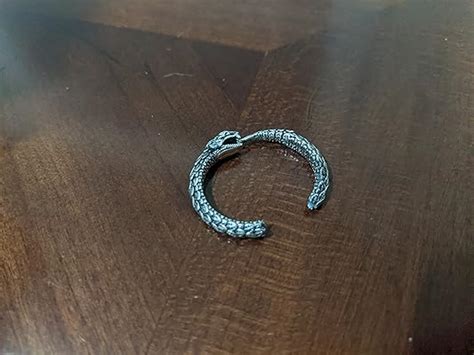 Buy Ouroboros Snake Serpent Ring Silver Eating Tail Mayan Cobra ...