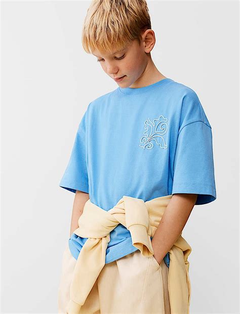 Buy Pure Cotton Embroidered Graphic T-Shirt (6-16 Yrs) at Marks & Spencer