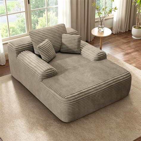 POEMPANDA 65'' Chaise Lounge Chair Indoor, Oversized Boneless India | Ubuy