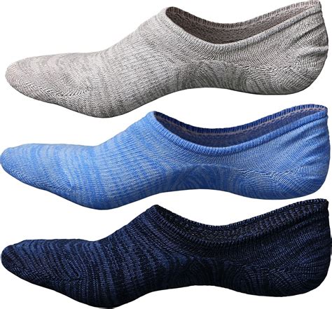Mens No Show Trainer Socks Invisible Non Slip Athletic Cotton Ankle ...