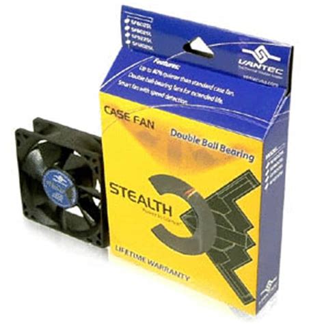 Vantec Stealth SF8025L 80x80x25mmDouble Ball Bearing Silent Case Fan ...