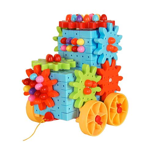 Buy 102 PCS Rotating Gear Building Blocks Set, Educational Engineering ...