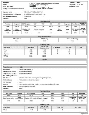 FSA-156EZ Abbreviated 156 Farm Record Form - LAND BY DENNIS - Fill and ...