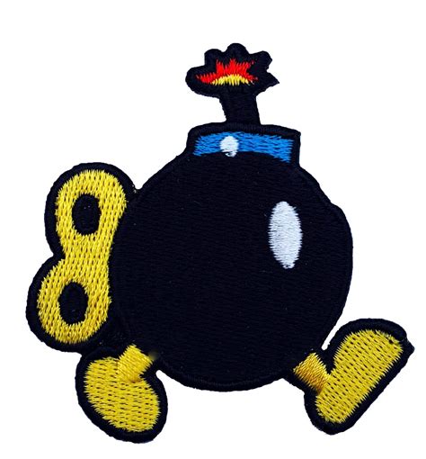 Buy Bob-omb Chuckya Patch Embroidered Iron / Sew on Badge Bomb Applique ...